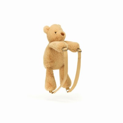 Jellycat Smudge Bear Backpack Bag USA | 84213PNGW